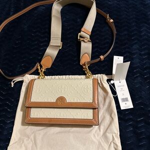 Tory Burch T Monogram Patent Embossed Mini Bag